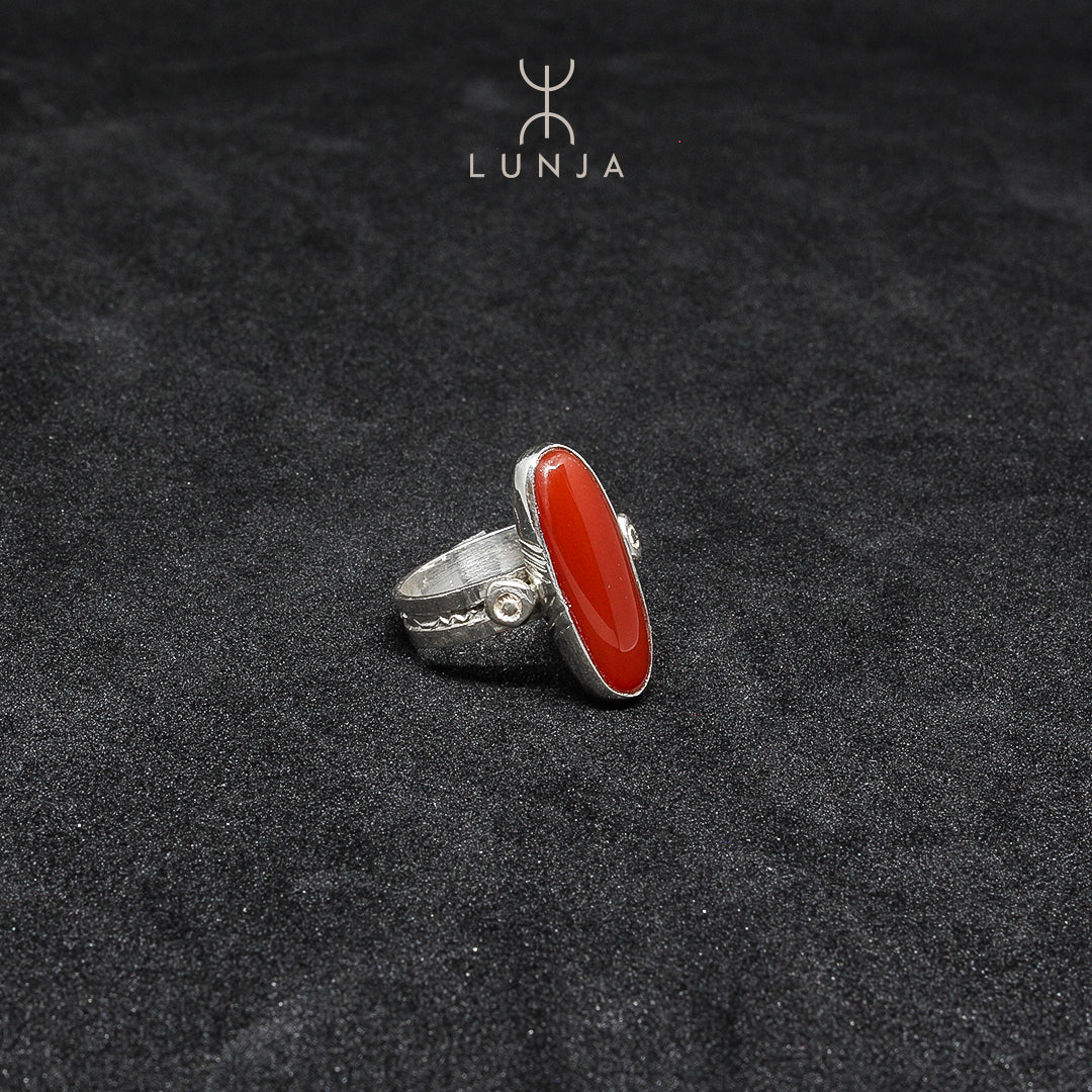 Bague Agadez Agate Rouge