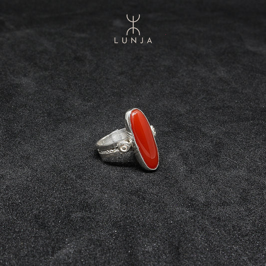 Bague Agadez Agate Rouge