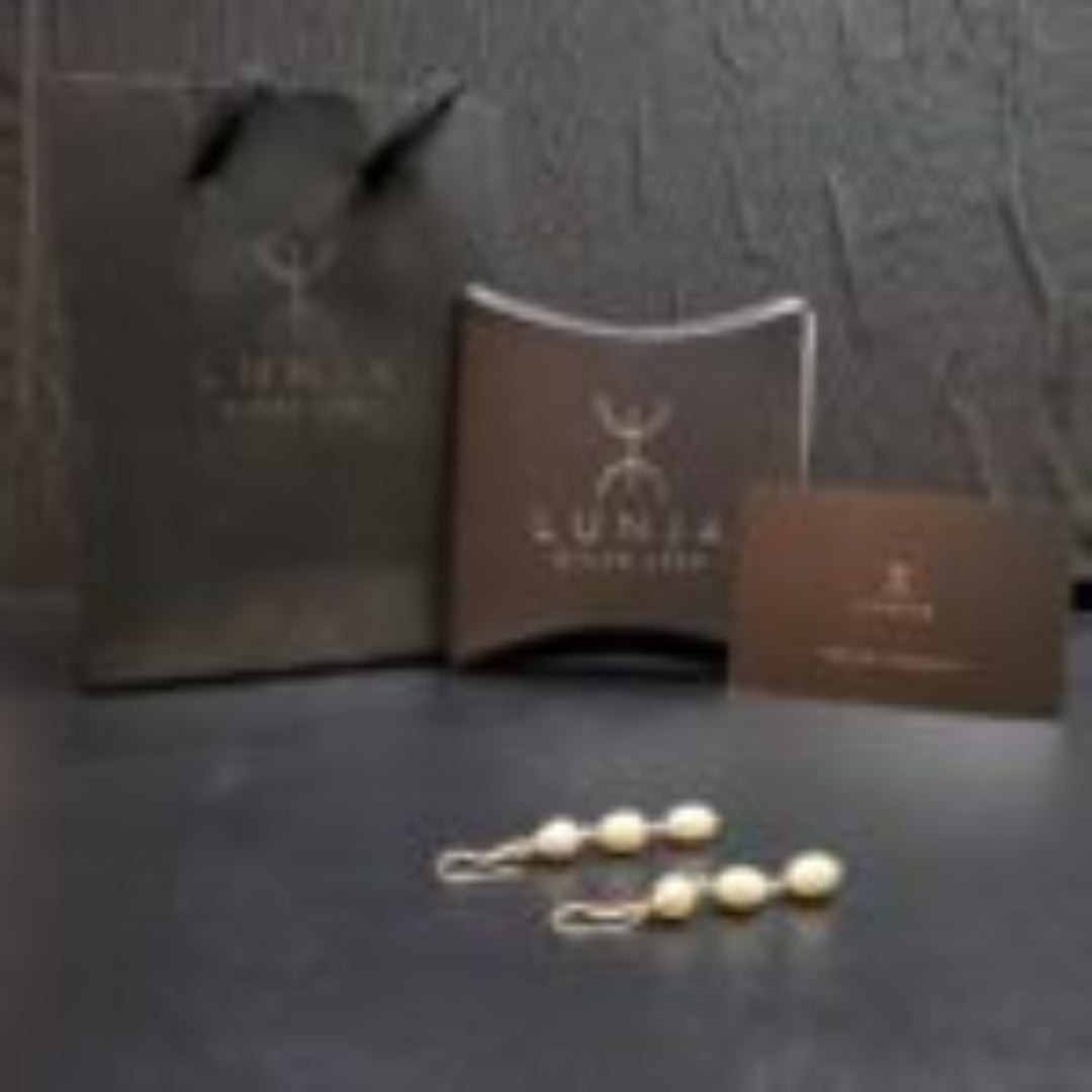 Boucle d'oreilles perle de culture goutte d'eau