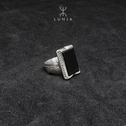 Bague Agadez Onyx rectangle