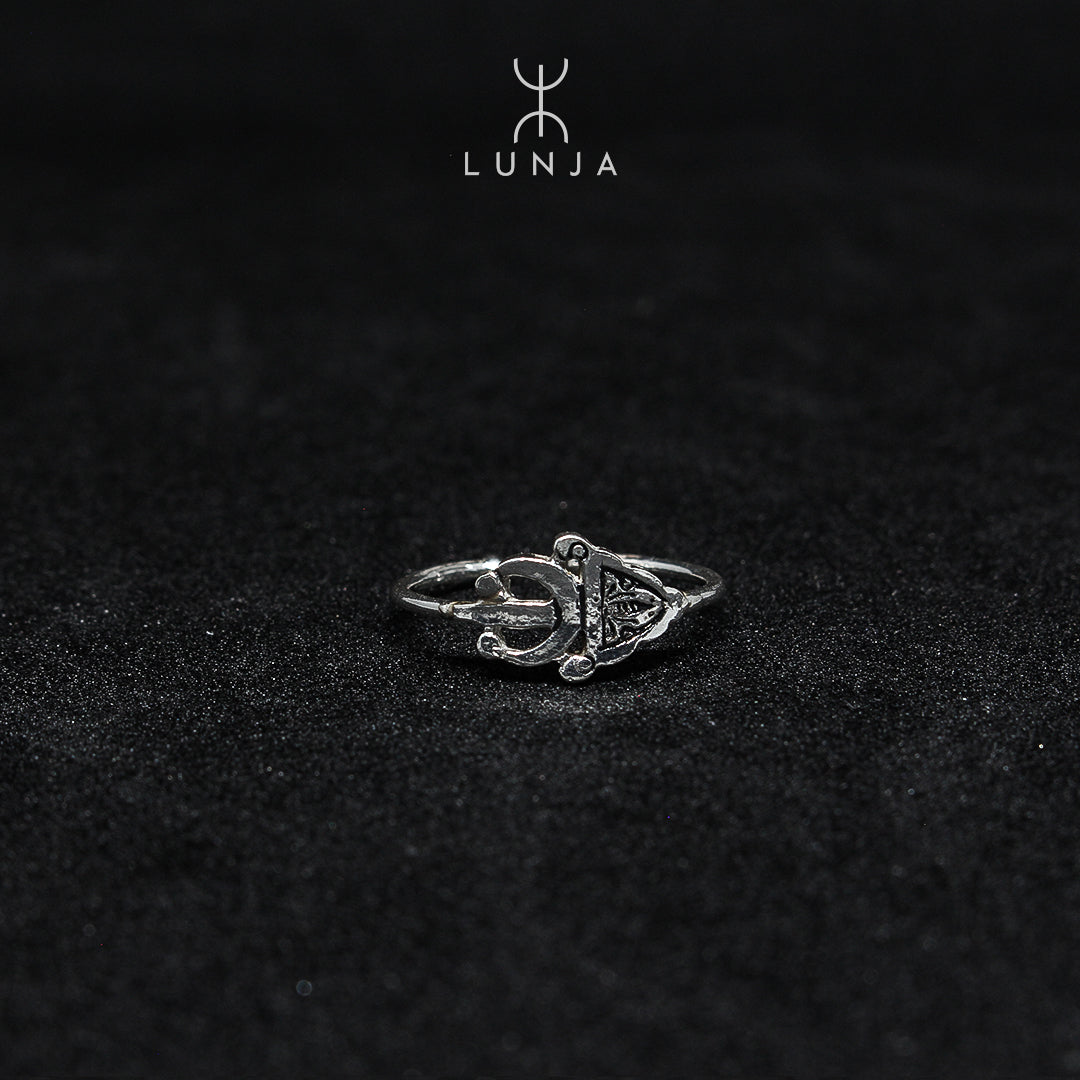 Bague en argent tunisien fibule