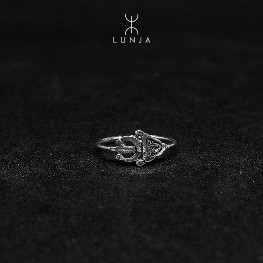 Bague en argent tunisien fibule