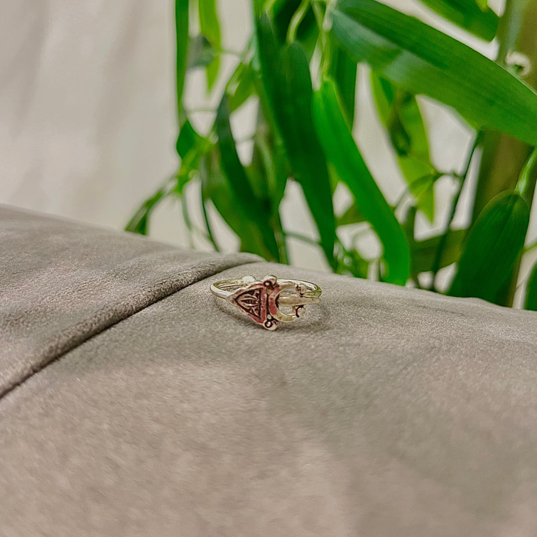 Bague en argent tunisien fibule