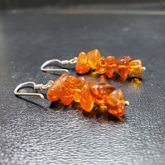 Boucle d'oreilles Ambre