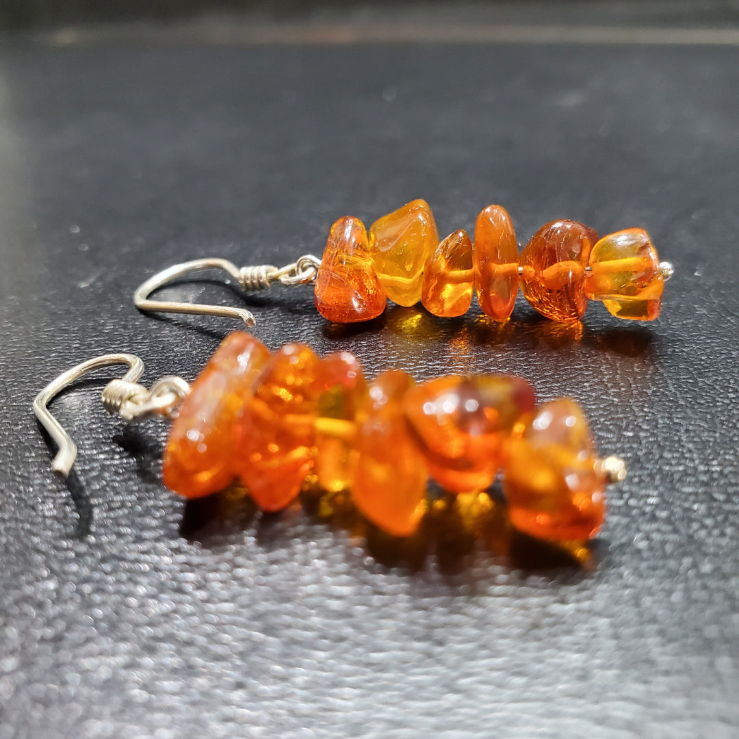 Boucle d'oreilles Ambre