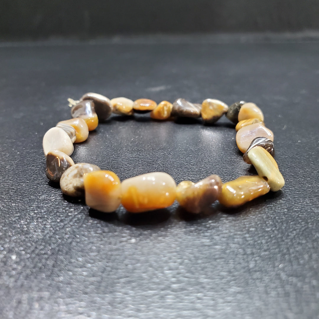 Bracelet Agate Marron Chips