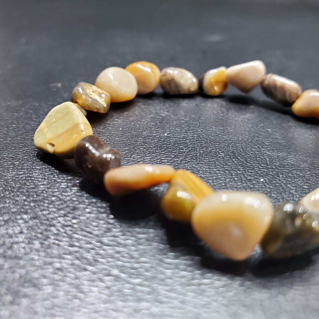 Bracelet Agate Marron Chips