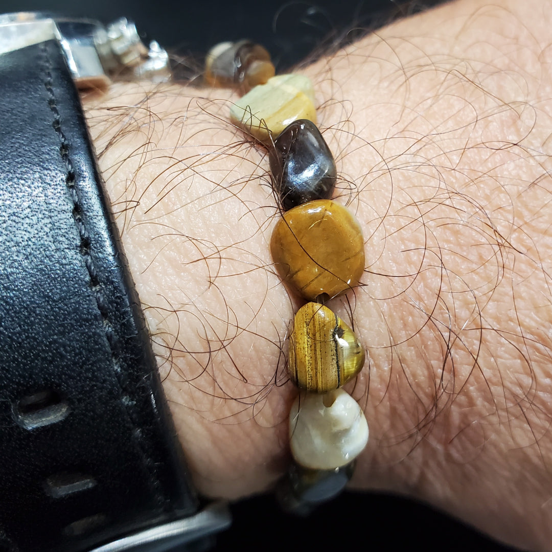 Bracelet Agate Marron Chips