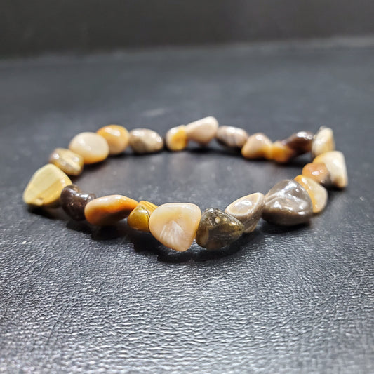 Bracelet Agate Marron Chips