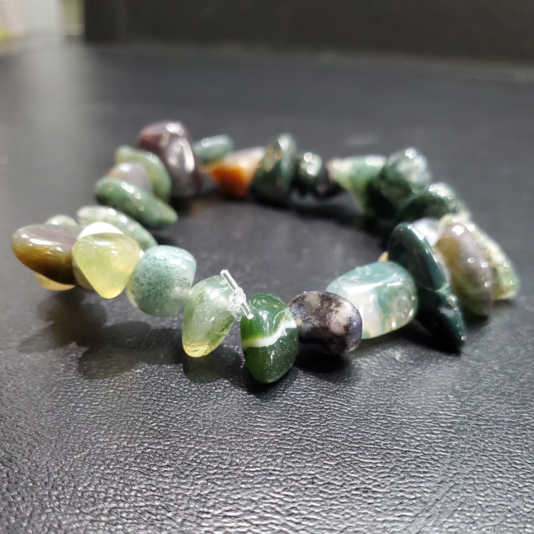 Bracelet Agate Verte Chips