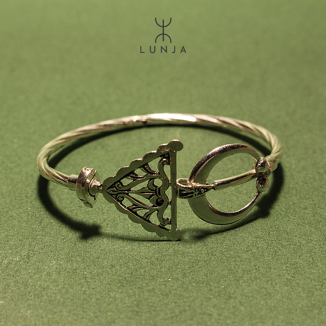 Bracelet fibule tunisien en argent
