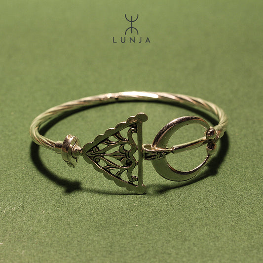 Bracelet fibule tunisien en argent