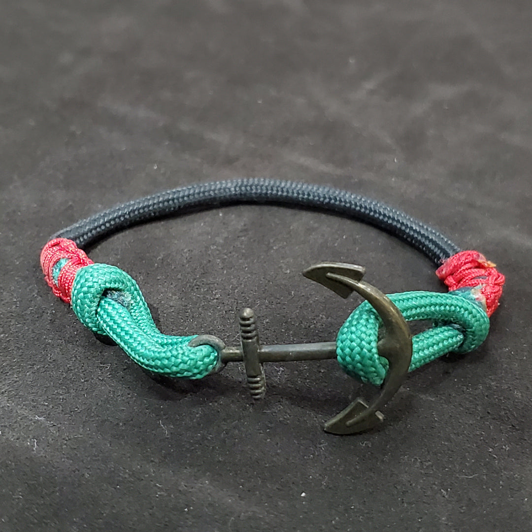Bracelet en Fil de Paracorde Noir & Vert – Bracelet Unisexe Homme & Femme | Fabrication Artisanale Certifiée