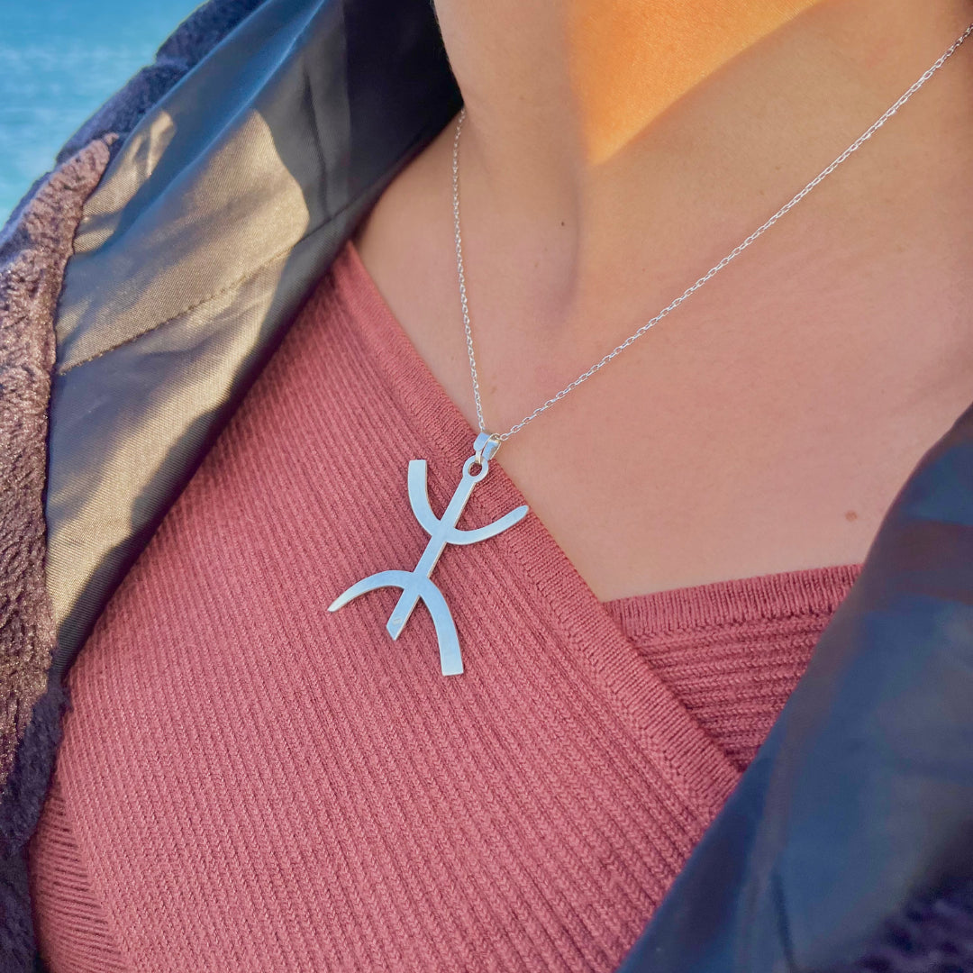 Collier lettre Yaz grande en argent