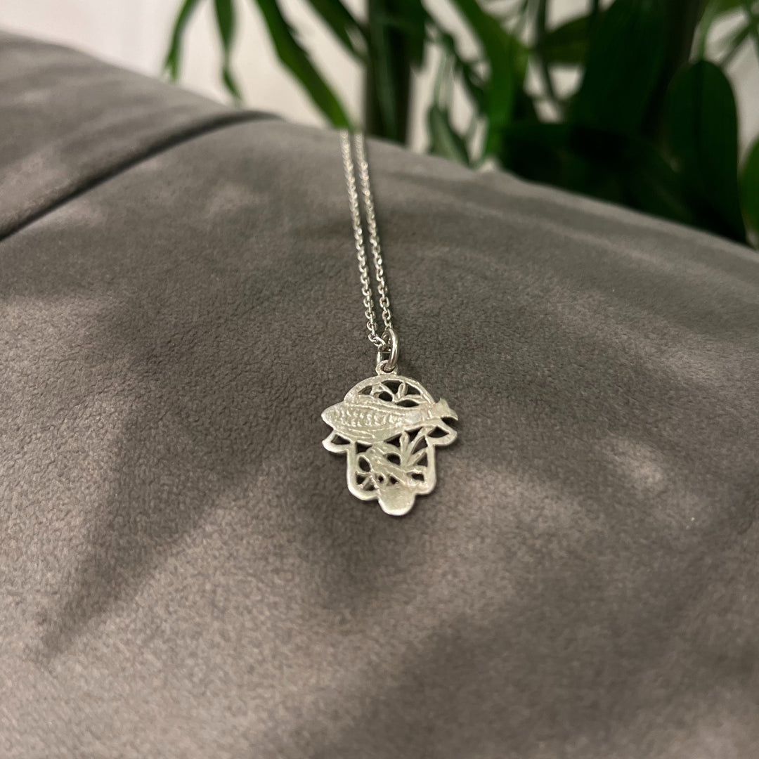 Collier tunisien khomsa en argent pour femmes