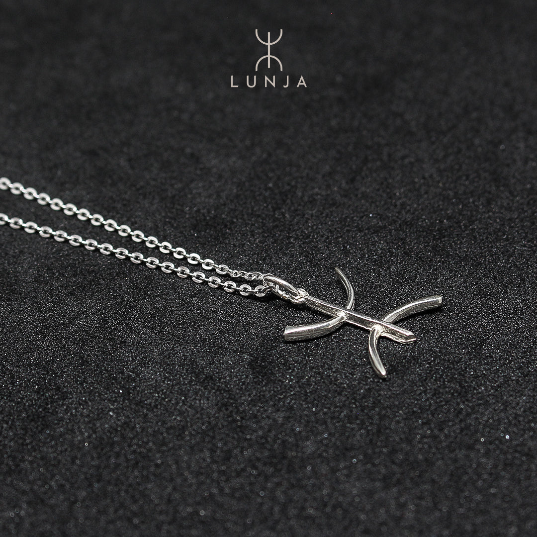 Collier lettre Yaz petit taille en argent