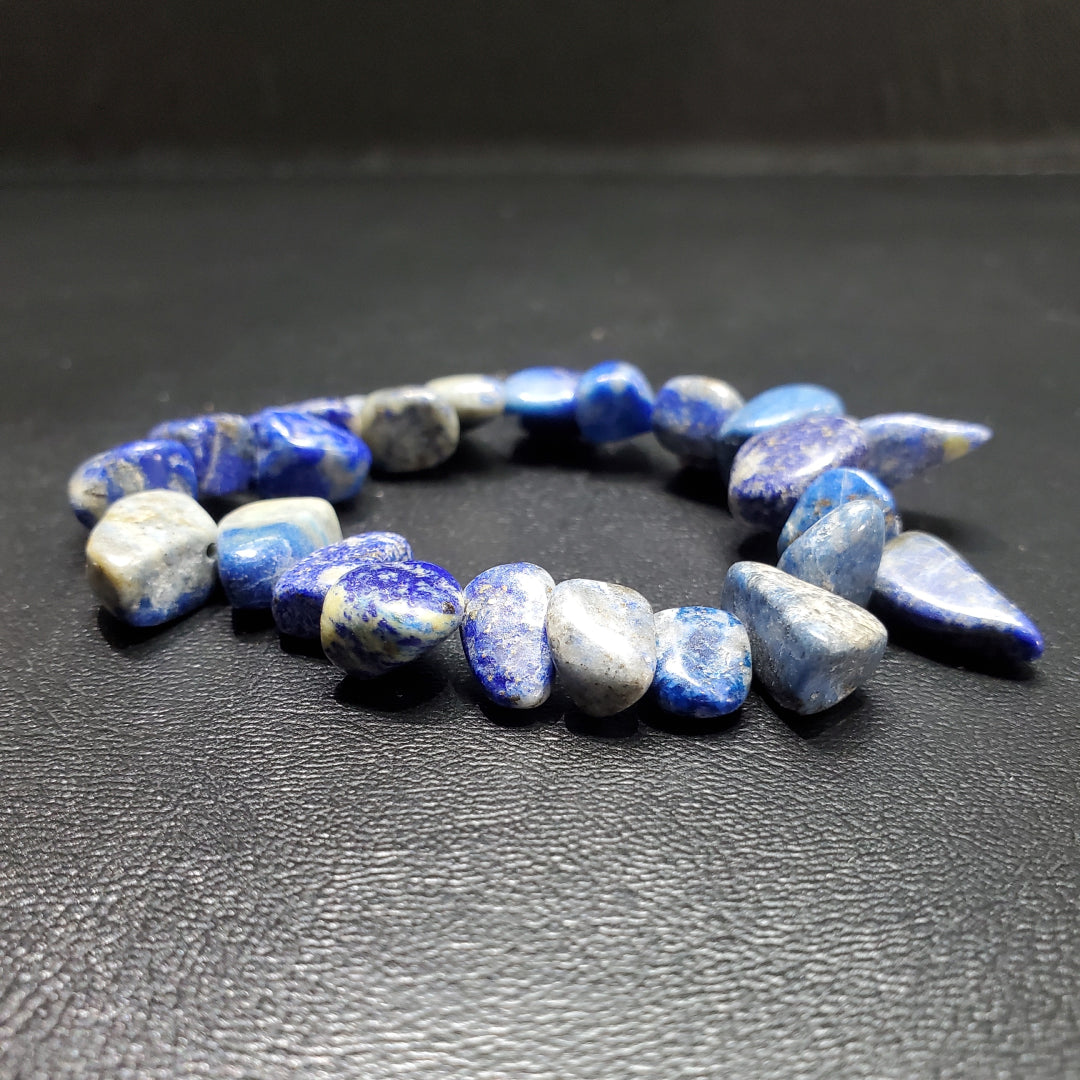 Bracelet Lapis-lazuli plat