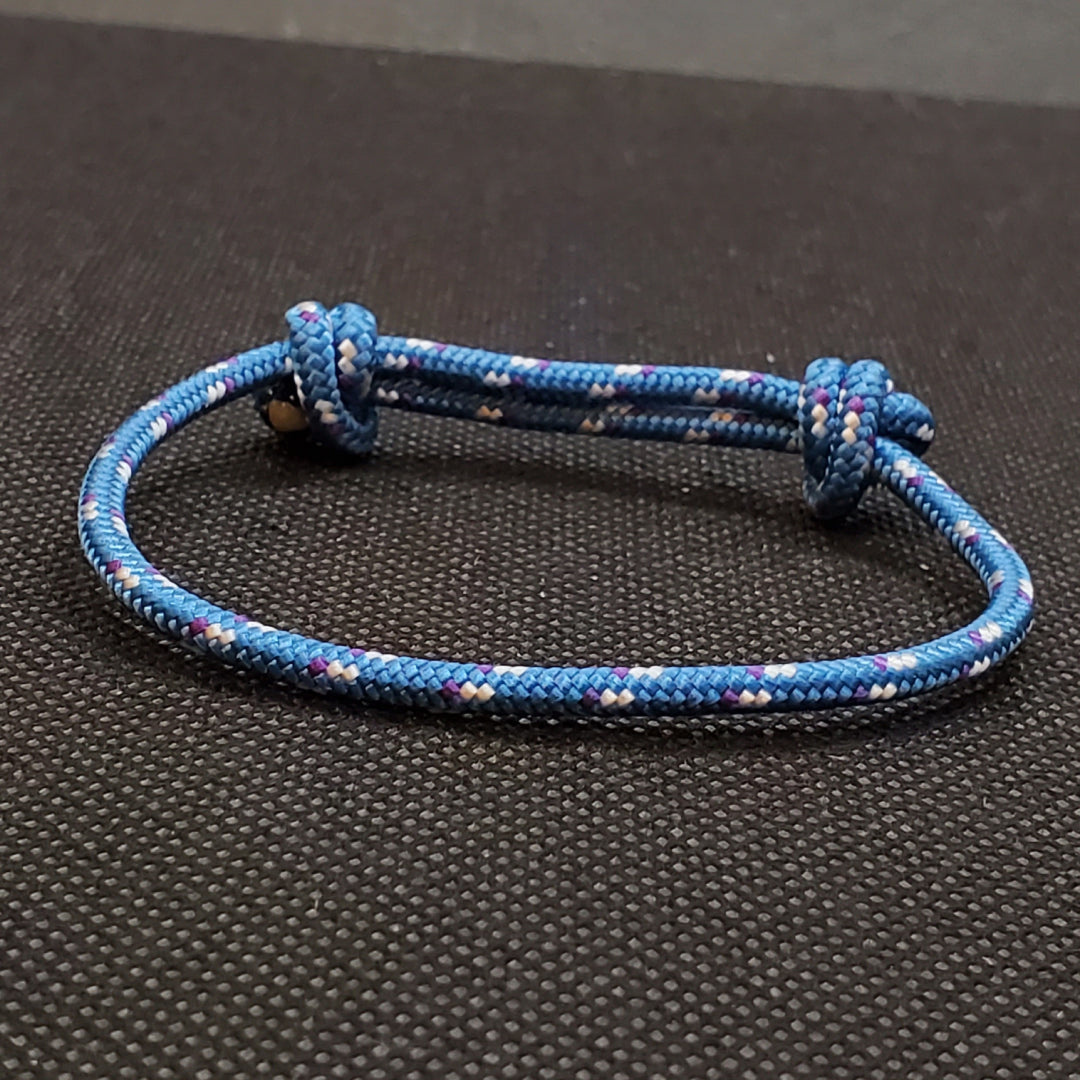 Bracelet en fil paracorde bleu épaisse
