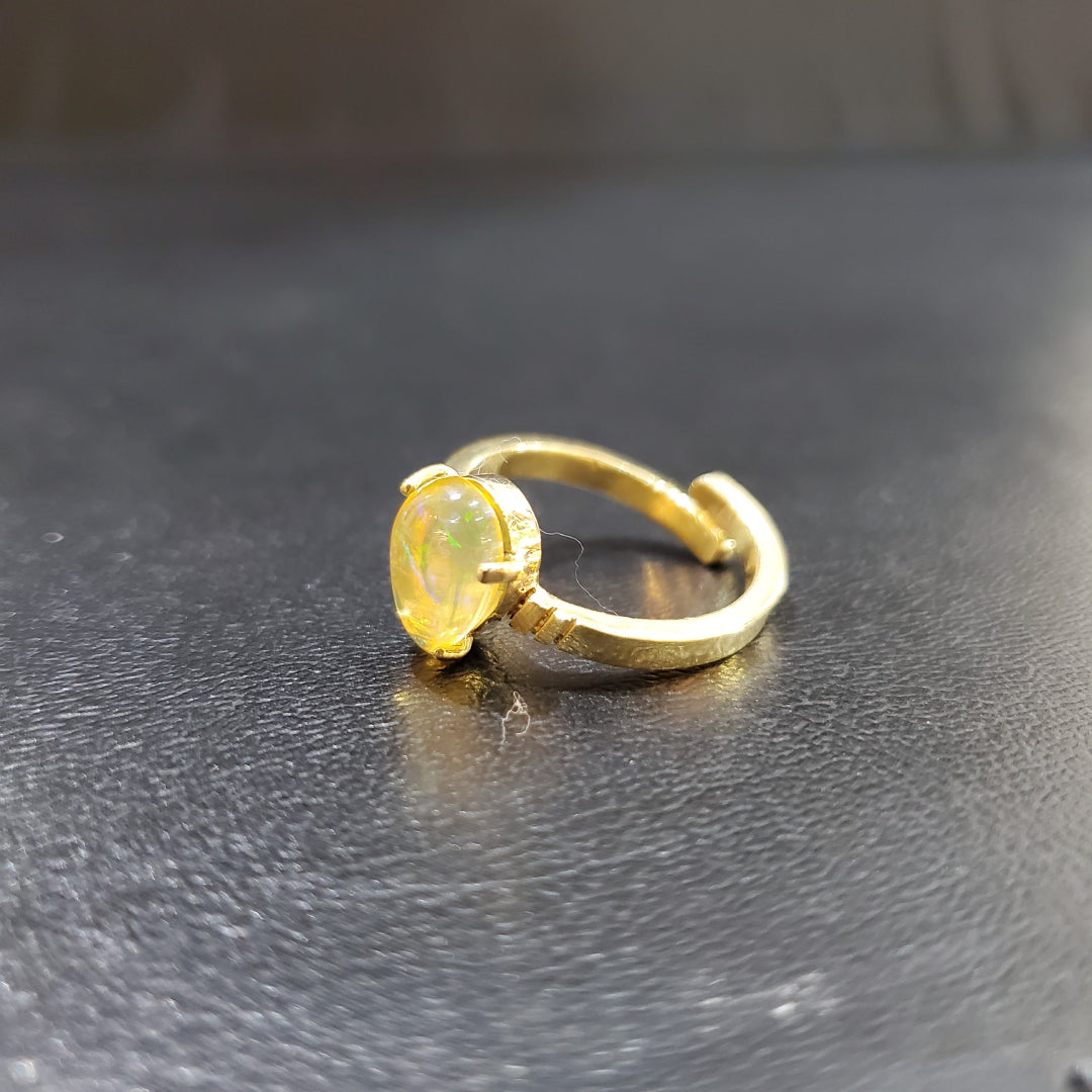 Bague Opale Éthiopie Noble