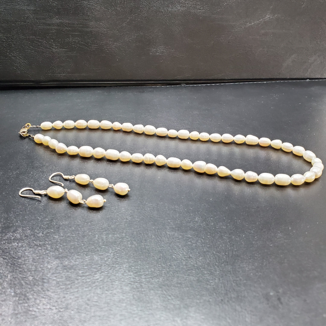 Parure Perle De Culture Goutte D'eau