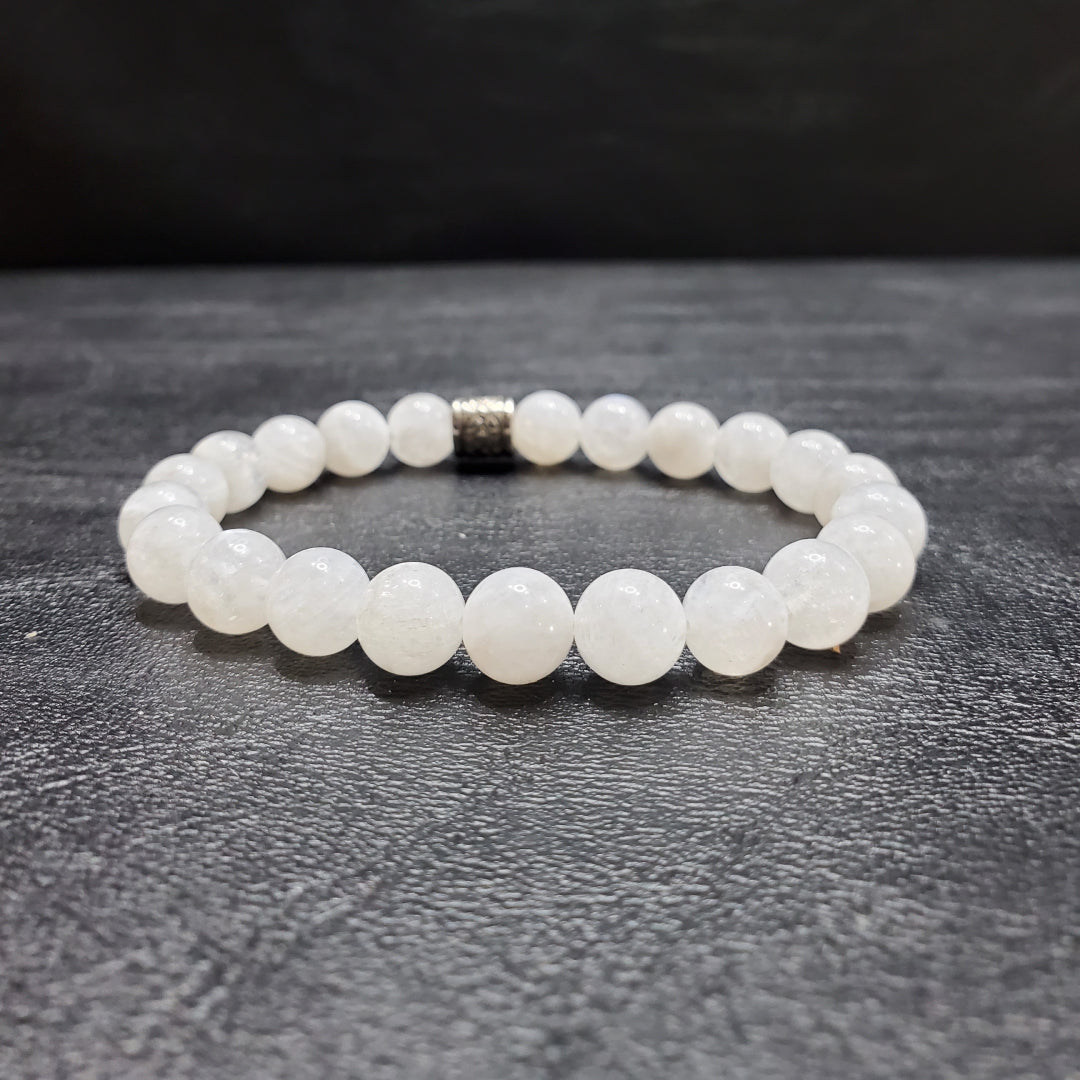 Bracelet  Labradorite blanche bleutée
