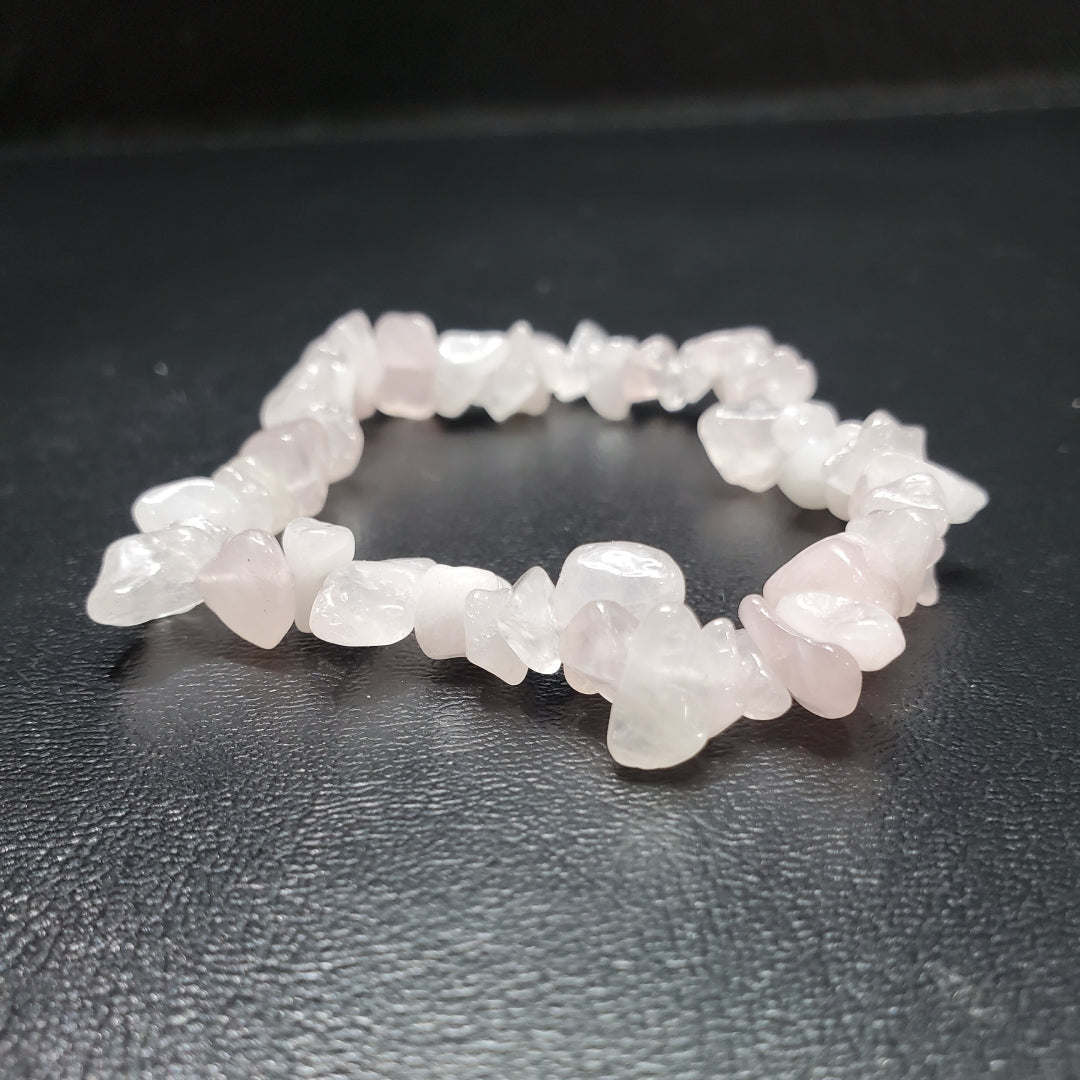 Bracelet Quartz Rose chips