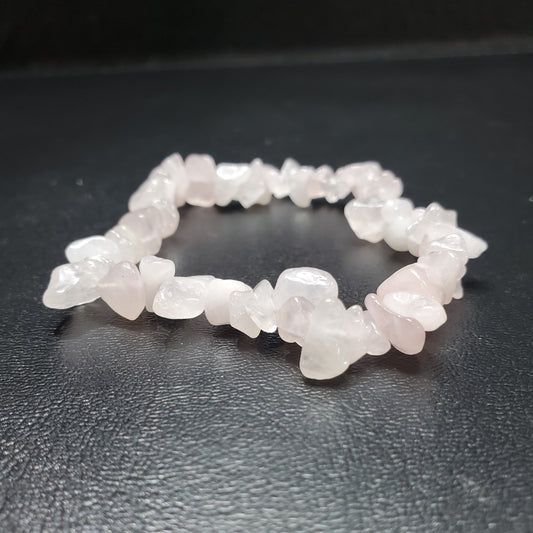 Bracelet Quartz Rose chips