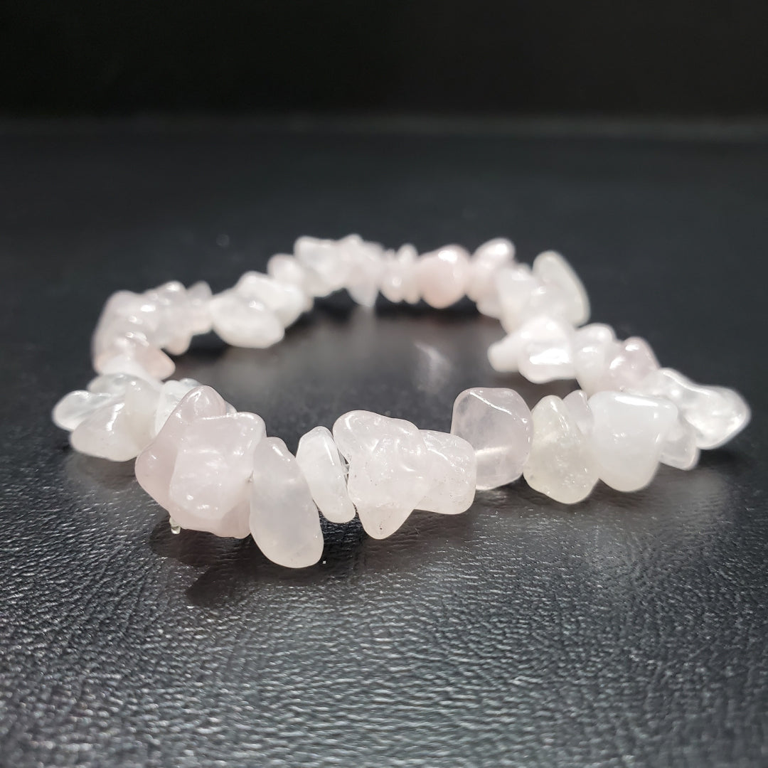 Bracelet Quartz Rose chips