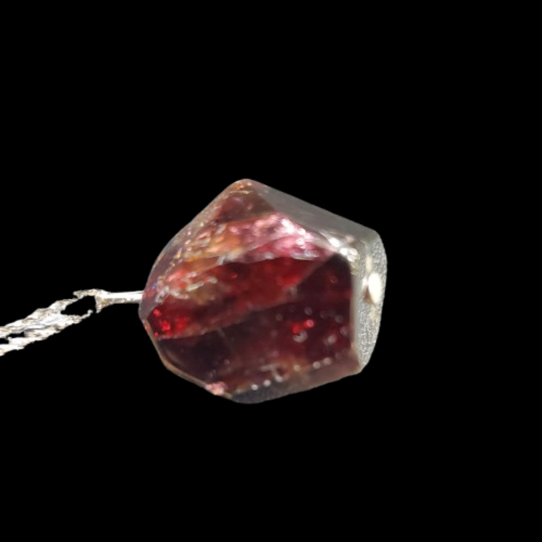 Collier Argent Grenat