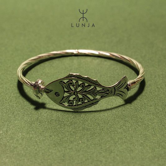 Bracelet motif poisson en Argent