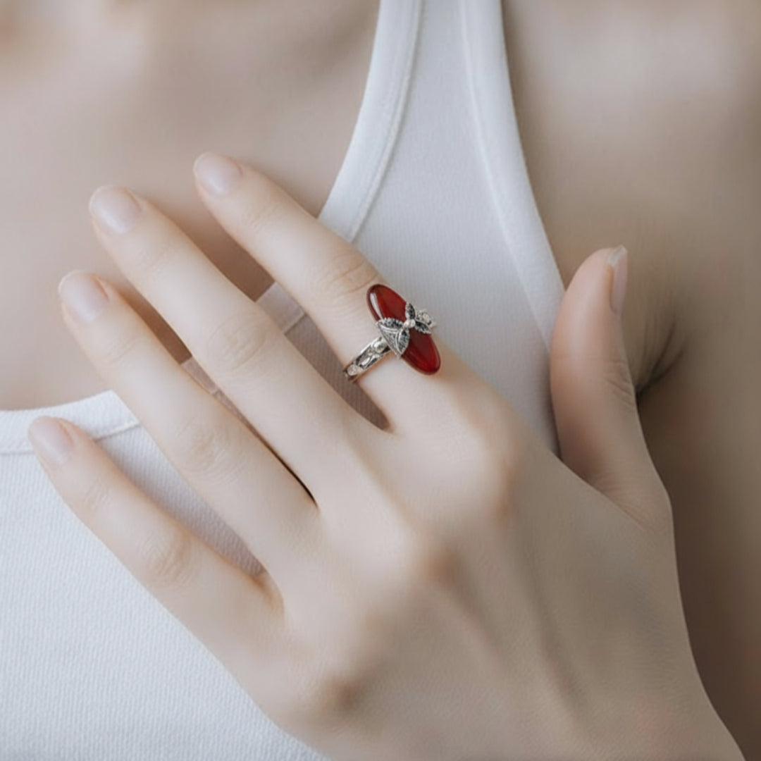 Bague Agadez Cornaline Ovale