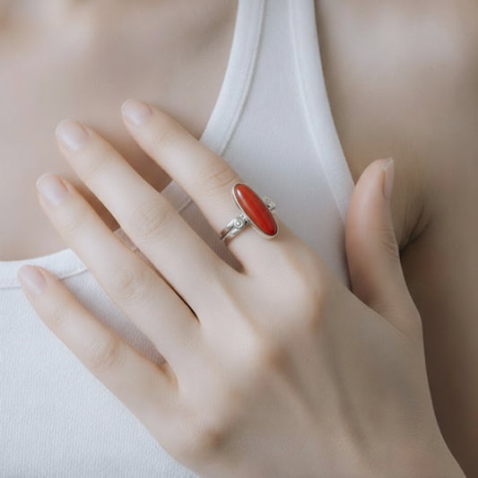 Bague Agadez Agate Rouge