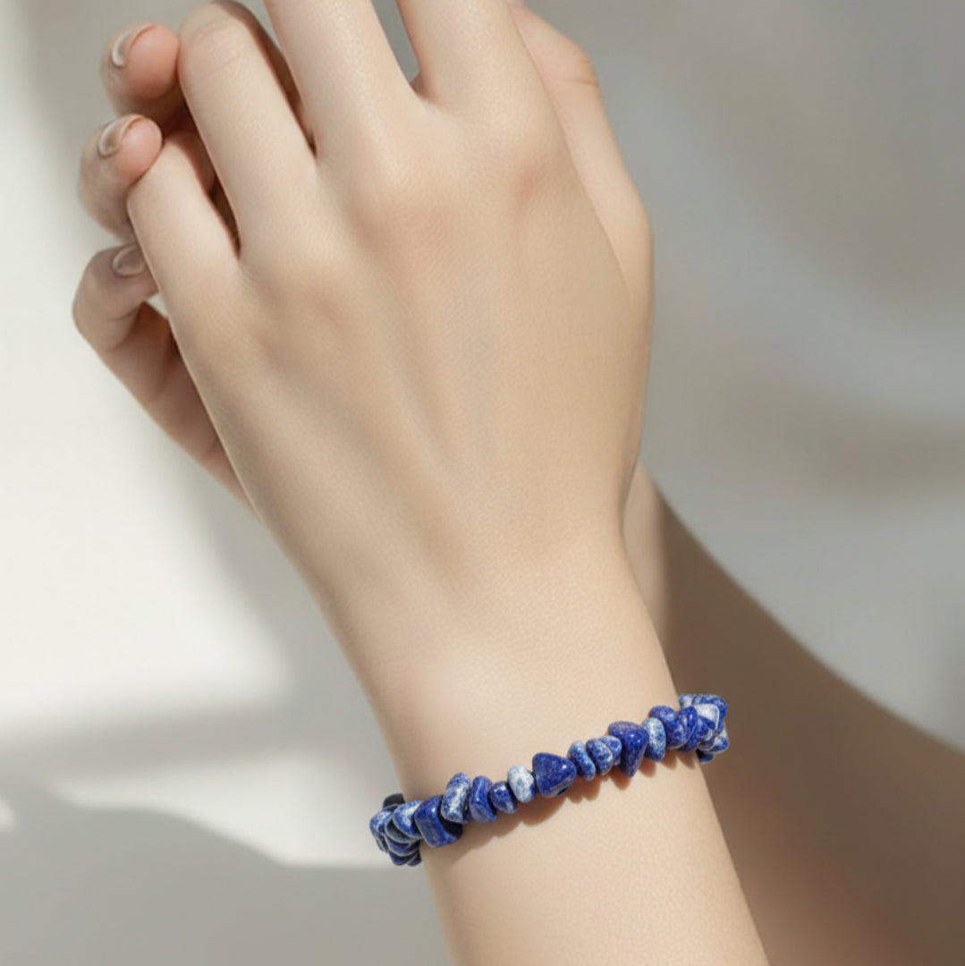 Bracelet Lapis-lazuli plat