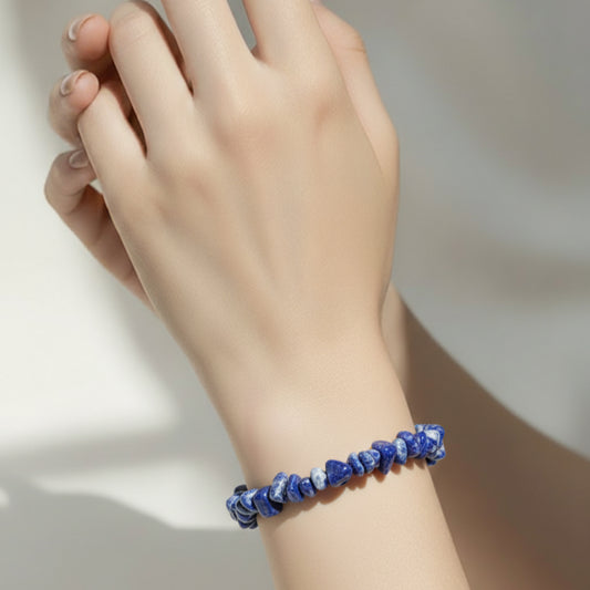 Bracelet Lapis-lazuli plat