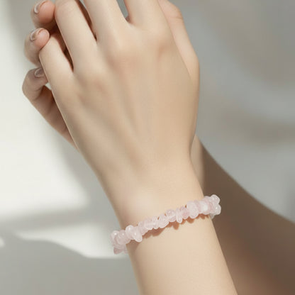 Bracelet Quartz Rose chips