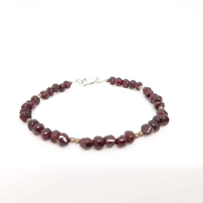 Bracelet En Pierre Grenat Naturel 3mm