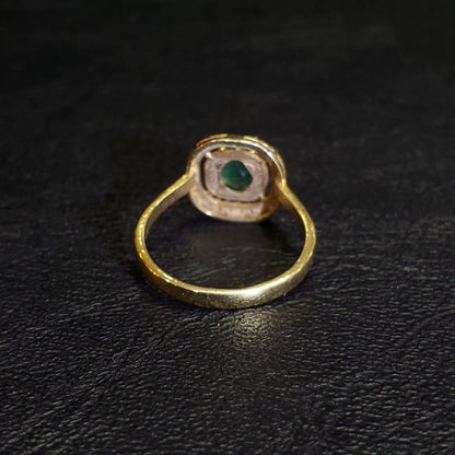 Bague Émeraude 0,5 carat pour Femme en argent platiné en or