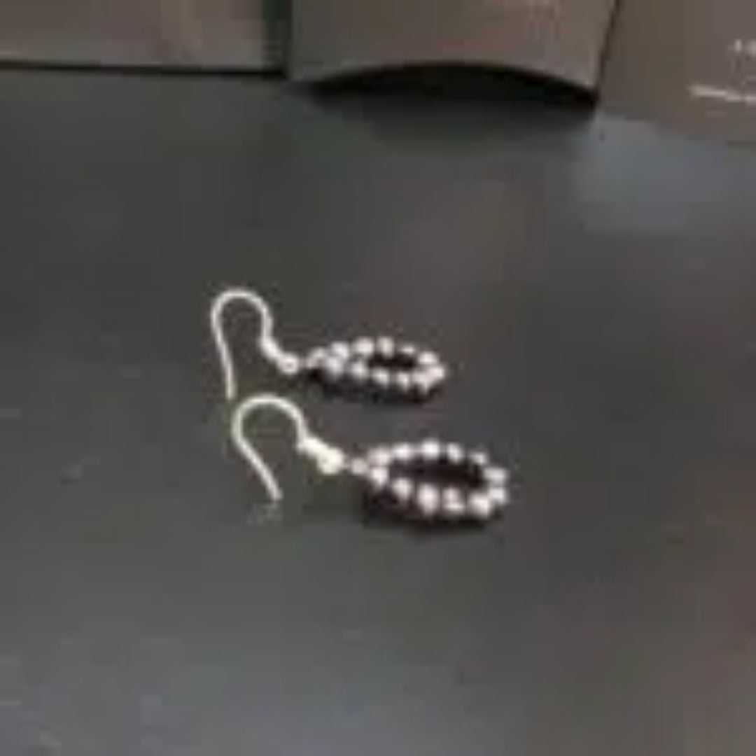 Boucles d'oreilles en Perles de Culture Naturelles et Argent 925