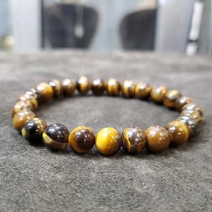 Bracelet en pierre oeil de tigre de magnifique éclat.