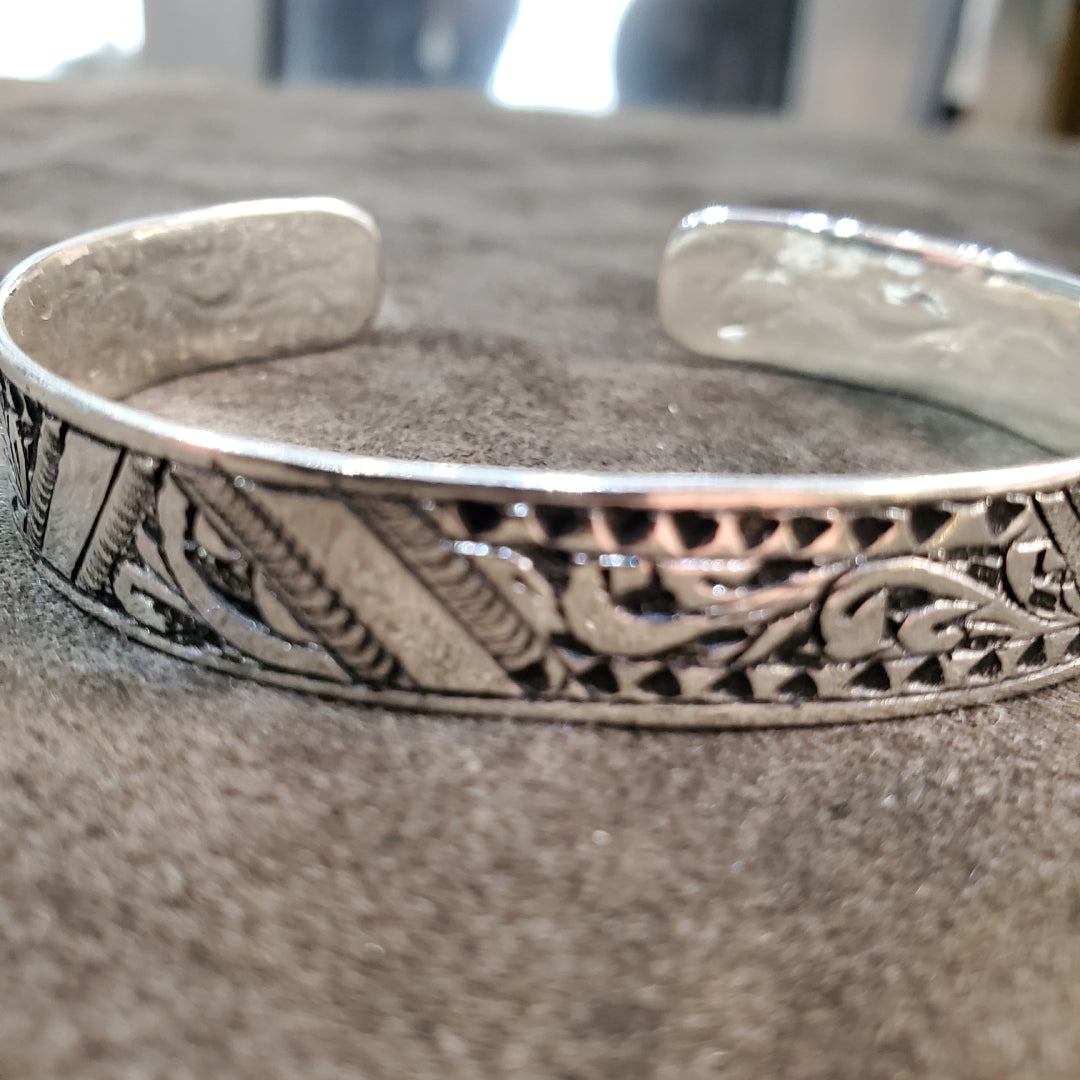 Jonc bracelet Amazigh ajustable Tunisien en argent 925