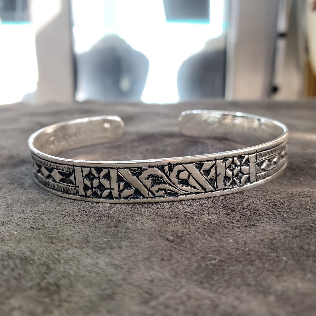 Bracelet Jonc Berbère Amazigh Tunisien en Argent 925