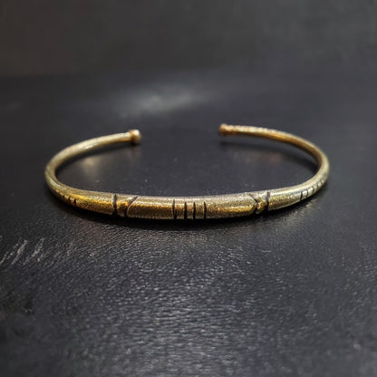 Bracelet Amazigh et berbère Tunisien en cuivre jaune laiton pour Homme et Femme