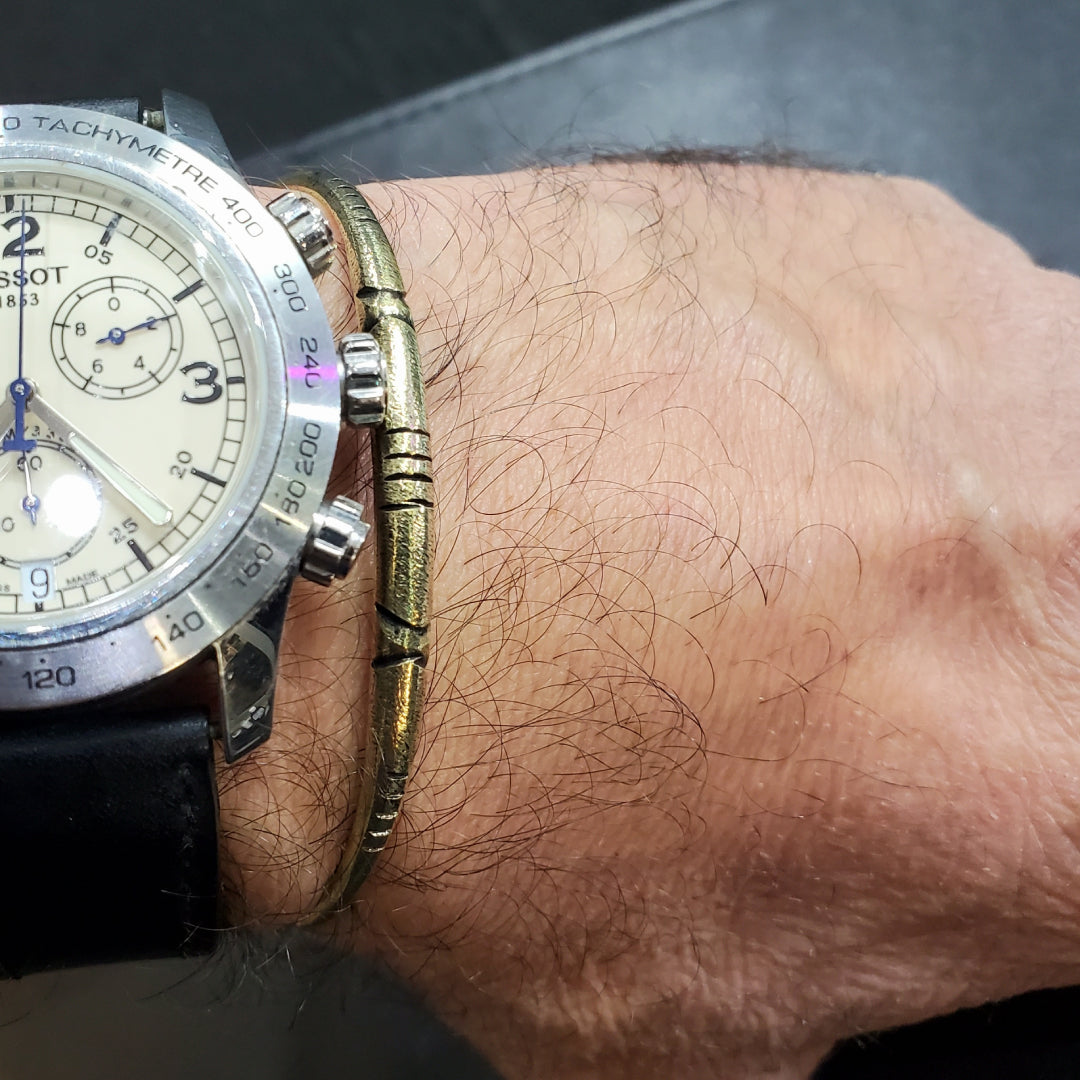 Bracelet Amazigh et berbère Tunisien en cuivre jaune laiton pour Homme et Femme