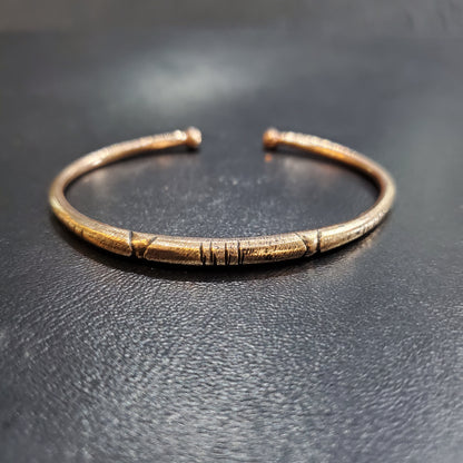 Bracelet en cuivre rouge oxydé pour Homme et Femme Amazigh et berbère Tunisien