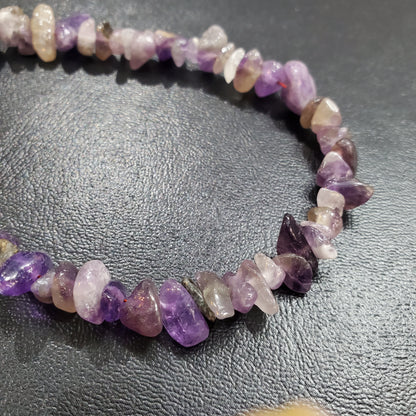 Collier et boucles d’oreilles en pierre naturelle Améthyste et argent massif