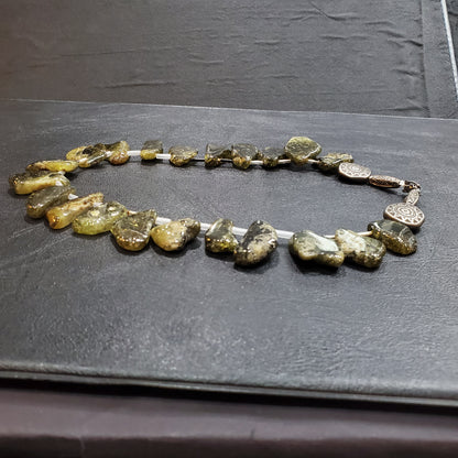 Collier Femme en pierres Grenat Vert Naturelles