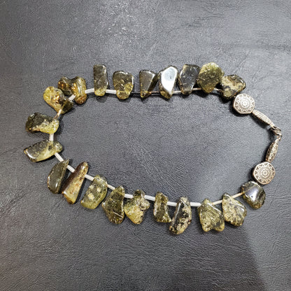 Collier Femme en pierres Grenat Vert Naturelles