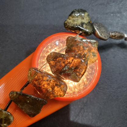 Collier Femme en pierres Grenat Vert Naturelles