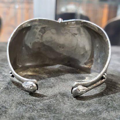 Bracelet jonc en argent 925 avec Turquoise et corail