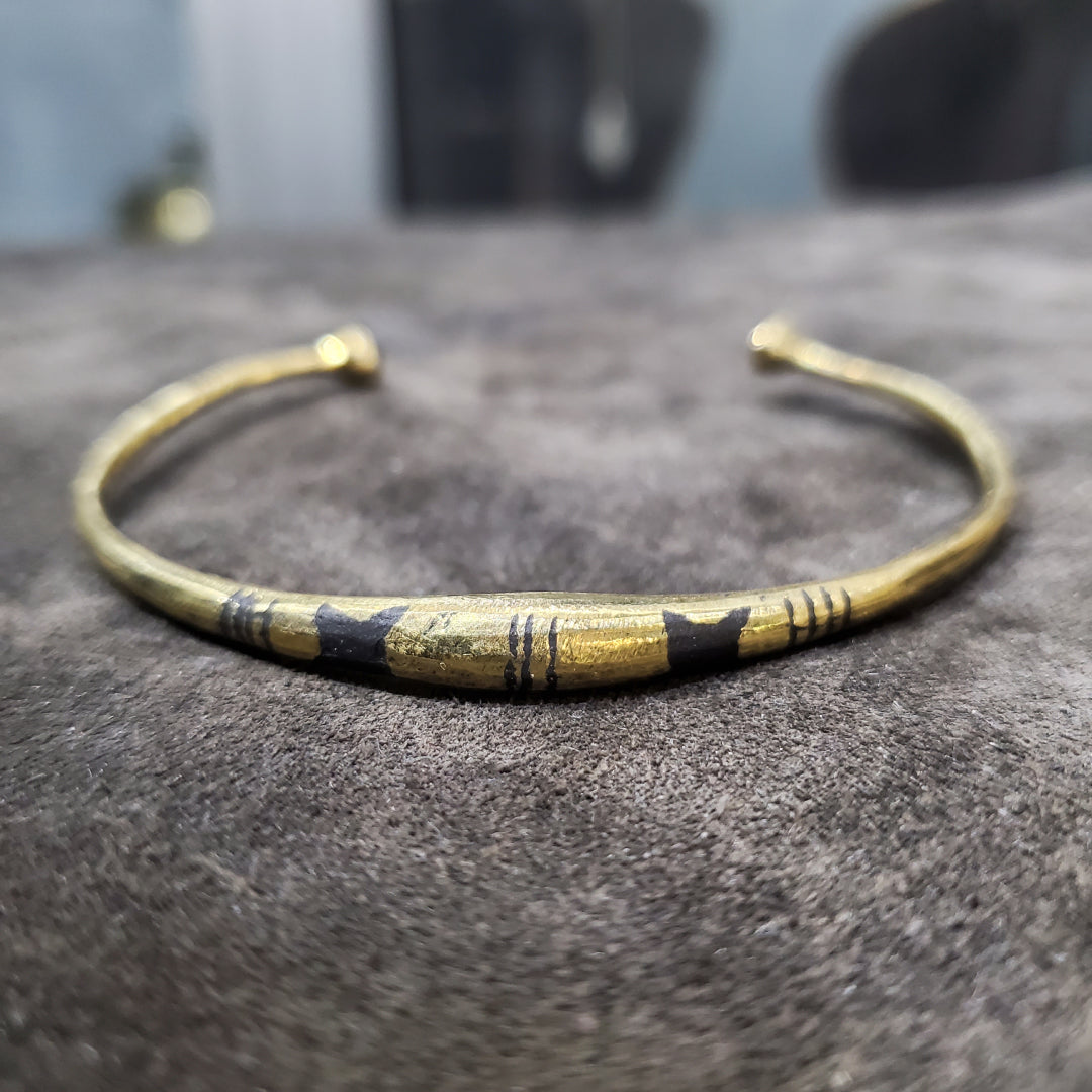 Bracelet Jonc en Cuivre Naturel  Fait Main pour Homme et Femme